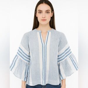 Rebecca Taylor La Vie 100% cotton flare sleeves flowy top NWOT